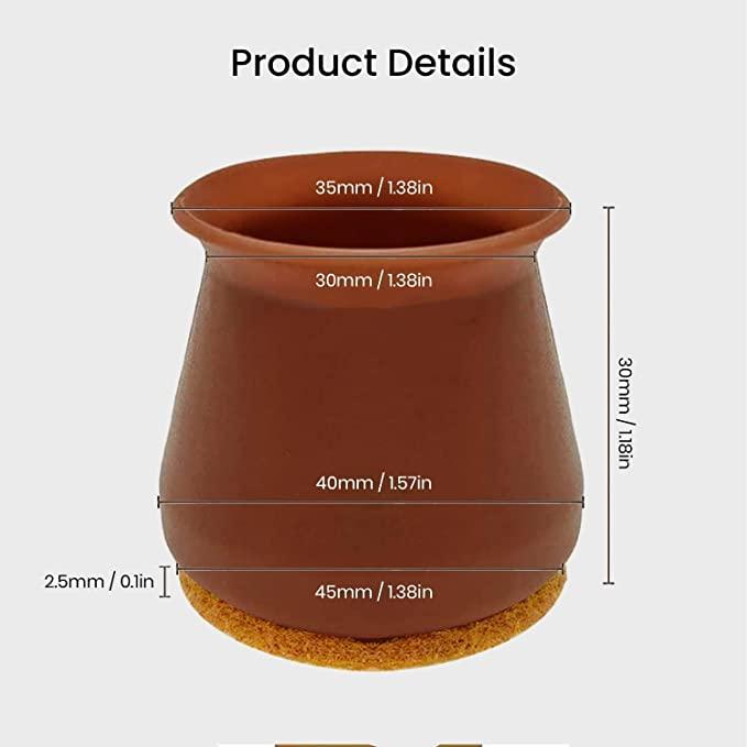 Silent Glide Silicone Chair Leg Protectors